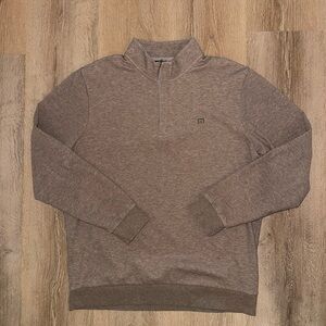 Travis Mathew Men's Brown Qzip Golf sweater